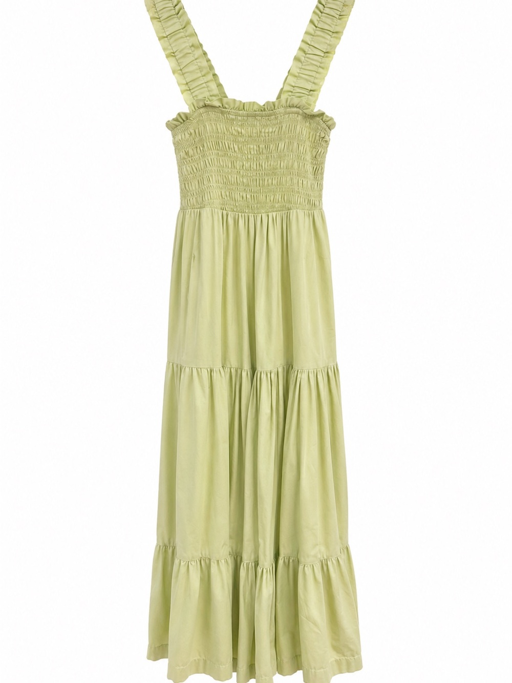 Abercrombie & Fitch Ruffle Strap Smocked Maxi Dress